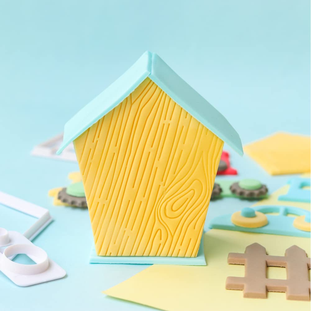 Juego de cortador de galletas de casa de jengibre, juego de cortador de galletas de plástico 3D, mini casa de Navidad, molde de galletas de la casa de Navidad, herramientas de hornear de bricolaje