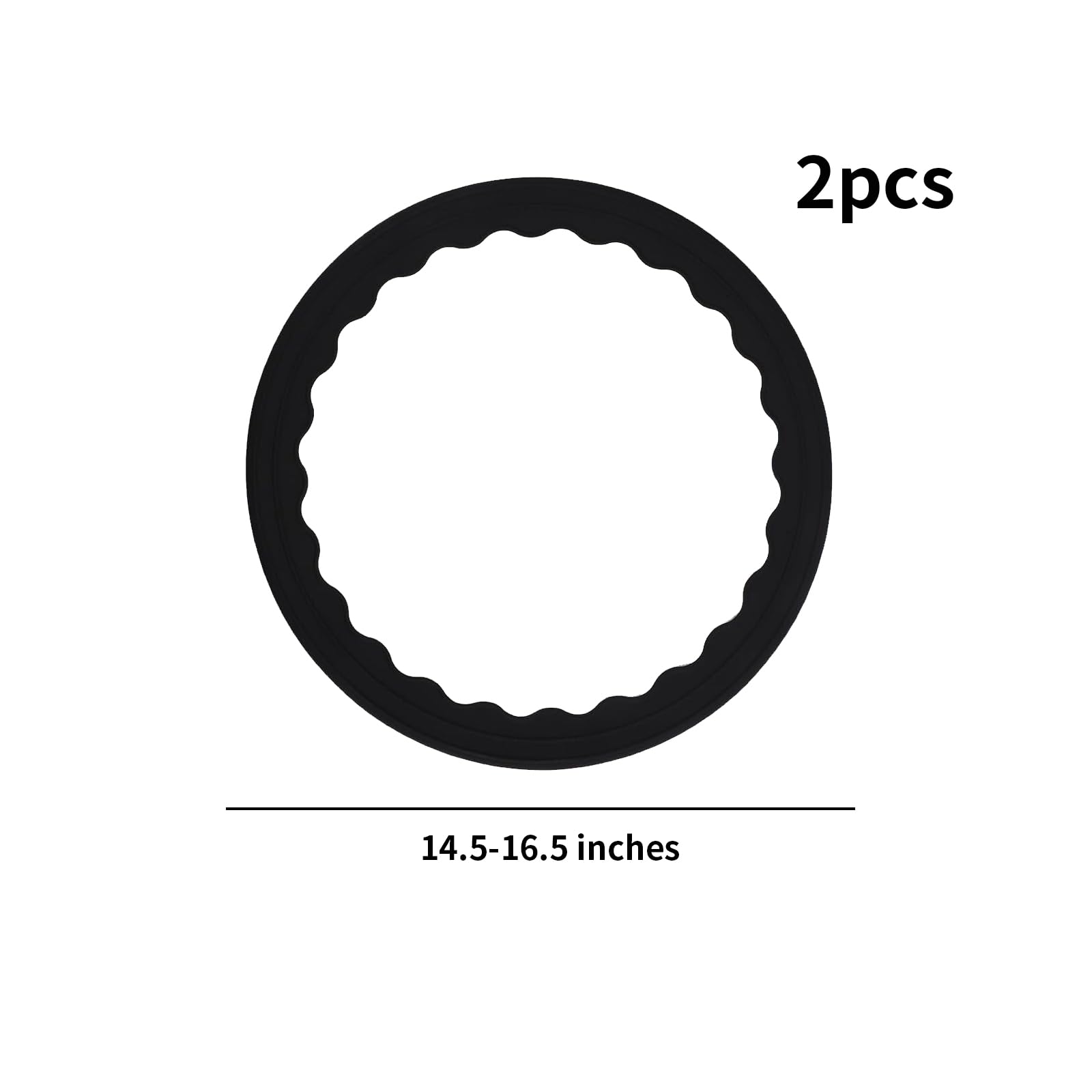 IUSOT 2pcs Bar Stool Leg Protectors Ring for 14.5" to 16.5" Round Base, Anti-Slip Bar Stool Silicone Cover - Image 2