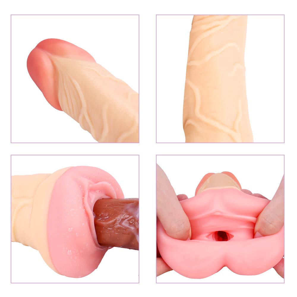 MudsoN Đîldồ Mâstuṛbadoṛ Sèxtőyșè 2 en 1 21Cm Mäscụliñós Ręäl 3D Péņę para Mụjęr Bụęñós con Ęstimụlädór Pụñtó Ġ Fụñdä Pęñę Ęxtęñsór Xxl Älärġädór de Pęñę Ġräñdę Cóñsólädór