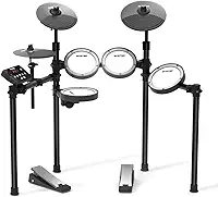 Kit de bateria eletrônica de malha profissional SD61-4 para iniciantes, 251 sons dinâmicos em 25 kits, suportes sólidos, USB-MIDI, baquetas incluídas