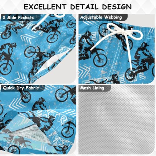 susiyo Boys Swim Trunks Sport Motocross Toddler Swim Shorts Quick Dry Beach Board Shorts Little Boy Bathing Suits Swimwear3