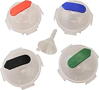 Vista 3 de Paquete de 4 moldes redondos grandes para hacer bolas de hielo de 2 pulgadas, para barra de piedras de whisky, para fiesta, incluye mini embudo (2)