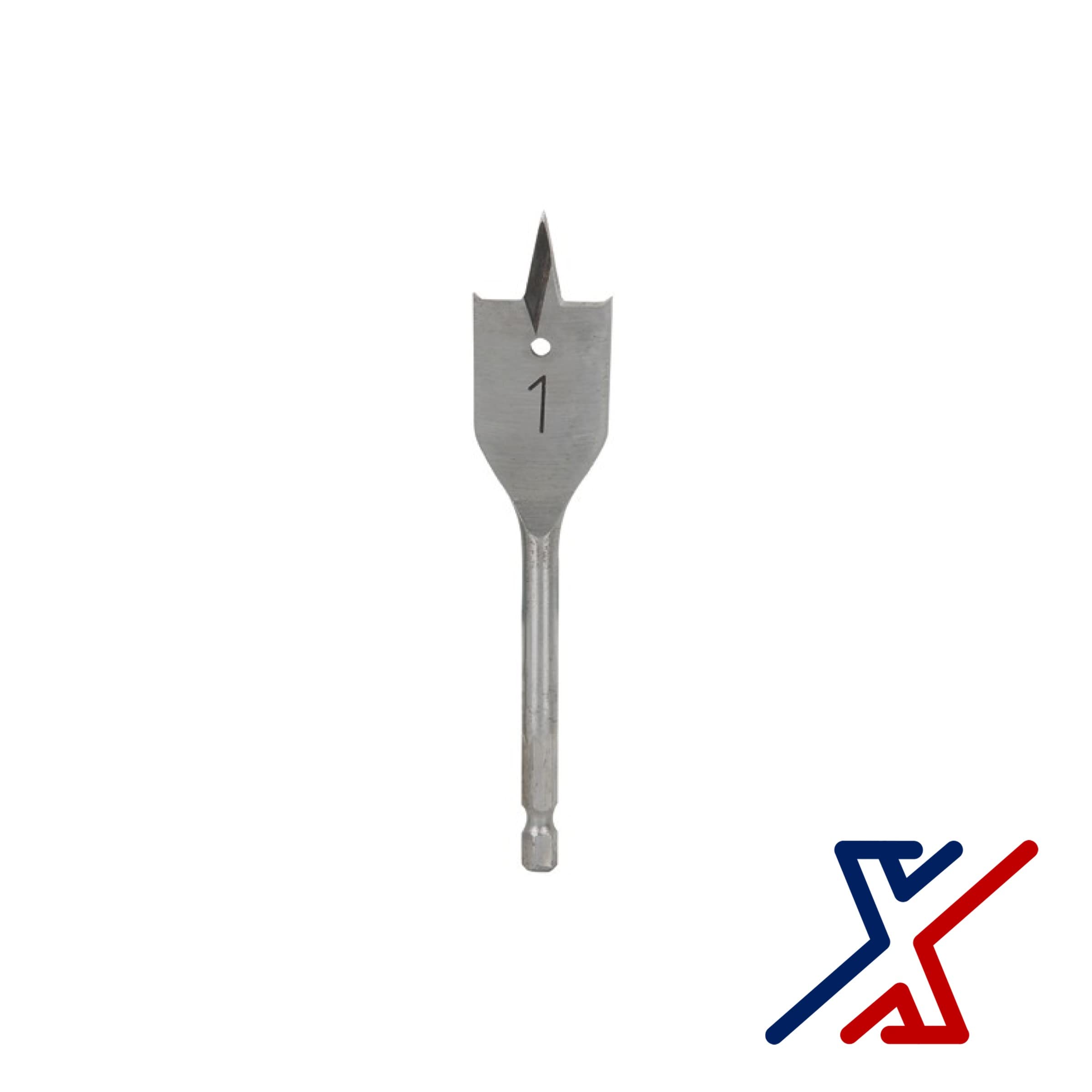 1 in. x 4-3/4 in. Long Spade Bit/Paddle Bit/Wood Bit (8 Bits) by X1 Tools