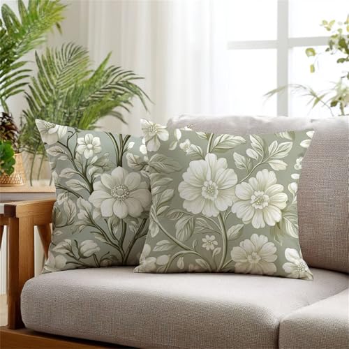 Housse coussin 60x60cm lot de 2 coussin exterieur impermeable vert
