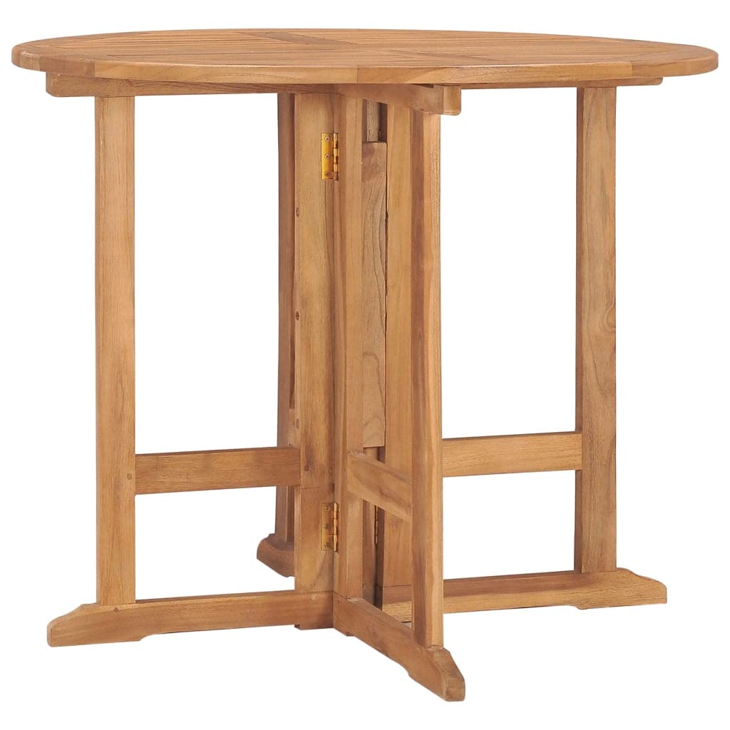 Tavolo da pranzo pieghevole in legno massello di teak per esterni, mobili da giardino, scrivania pieghevole