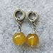 1 Pair of Man Stainless Steel Ball Earring Cosplay Woman Earrings Ear Clip Cuff (Pair clip yellow)