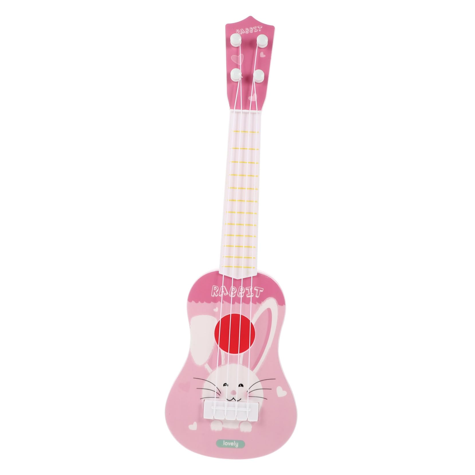 CORHAD Instrumentos De Cuerda Ukelele para Niños Modelo De Guitarra Instrumento para Principiantes Guitarras Miniguitarra Mini Juguete Musical Mini Guitarra Juguete El Plastico Rosa