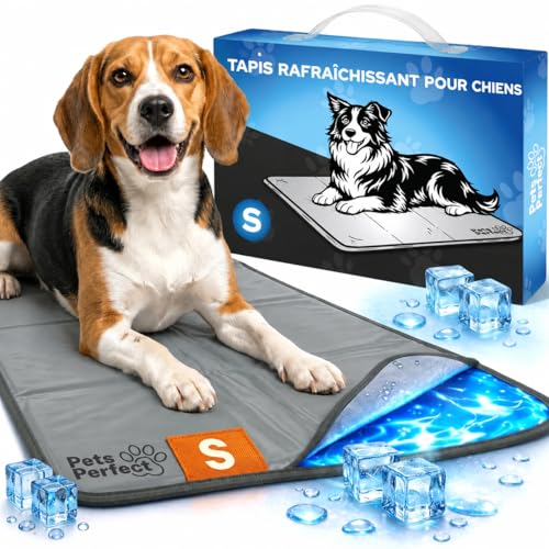 Pets Perfect Tapis rafraichissant Chien Auto refroidissant - Cooling Mat Dog avec Gel Non Toxique - Tapis de Refroidissement pour Chien XL XXL et Cooling Pad Cat Pliable