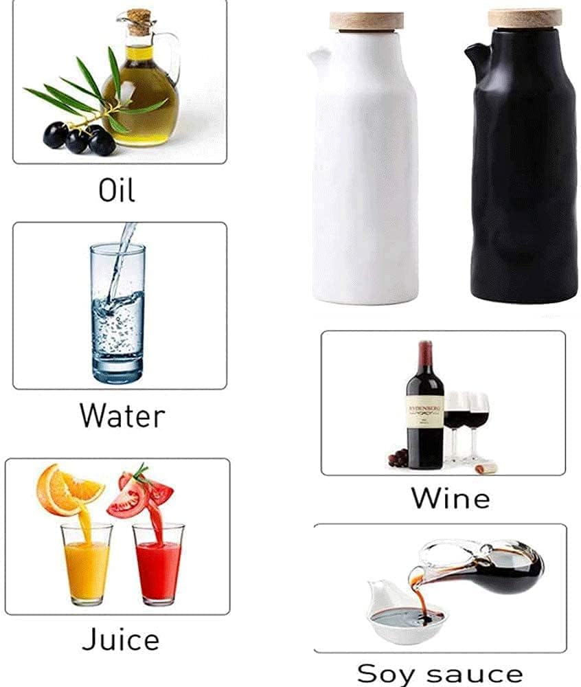 Oil Can Olive or Vinegar Bottle Anti-Leakage Oil Bottles Vinegar Dispenser Vinegar Kettle Cruet Liquid Condiment Kettle Storage Can for Kitchen Cooking