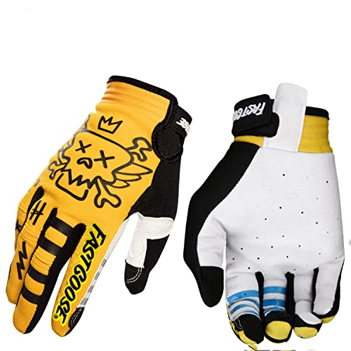 EXCEREY Cycling Gloves Mountain Bike Gloves for Outdoor Sports, Driving, Climbing for Men & Women (Yellow, S)