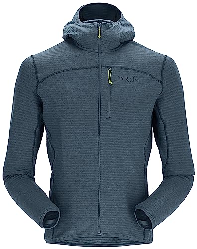 Rab Men's Ascendor Light Hoody - Fleece Hooded Full-Zip Jacket for Climbing, Skiing, & Mountaineering