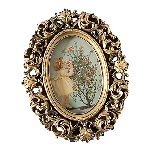 AMLESO Moldura de estilo europeu para mesa e pendurar na parede elegante floral em antigo para sala