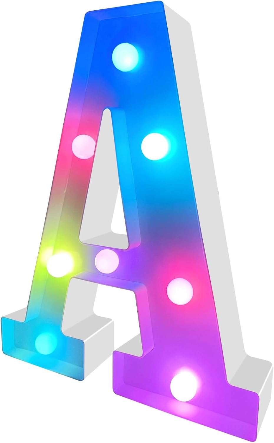 Colorful Marquee LED Letter Light - Lighting Letter Sign Night Light Party Home Wedding Bar Girls Room Decoration (Colorful A)