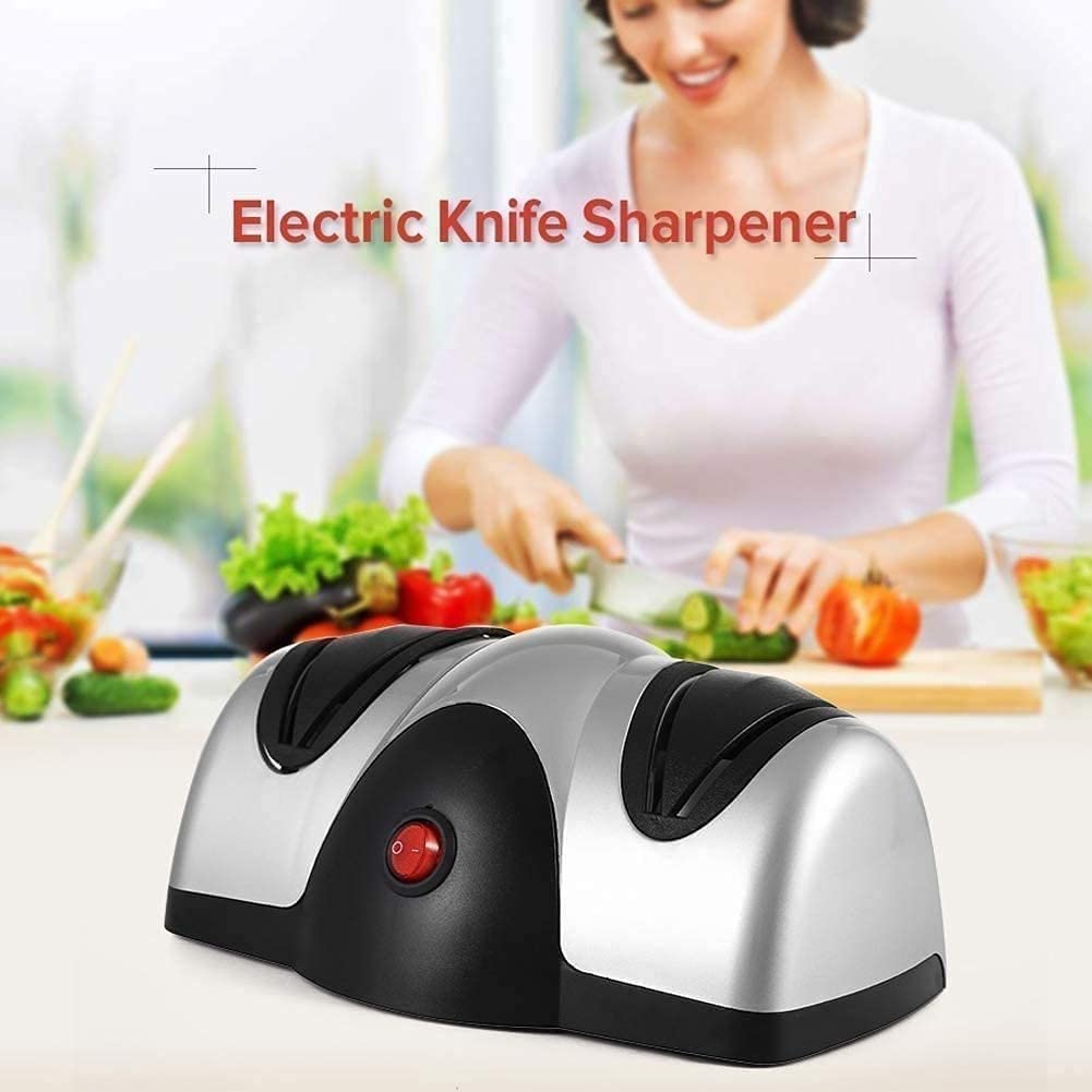 Affilacoltelli elettrico professionale, 2 stadi, Affilacoltelli elettrico professionale, Affilacoltelli elettrico for coltelli dritti e seghettati Abrasivi diamantati Controllo dell'angolo di p
