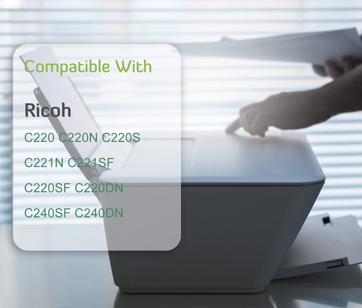 Amla Toner Compatibile con Ricoh SP C220 Ricoh SP C240 Toner per Ricoh Aficio SP C220N SP C220S Ricoh Aficio C221SF SP C221N Ricoh Aficio SP C222DN SP C222SF Ricoh Aficio SP C240DN SP C240SF (4 pezzi)