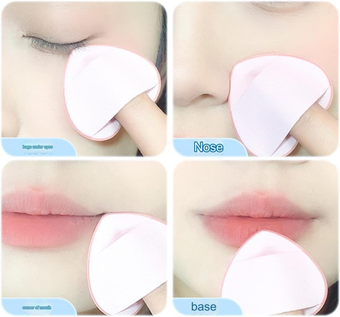 Beautiflame Professional Silvery Foundation Brushes & Mini Heart Makeup Puff Soft Application for Flawless Makeup 3