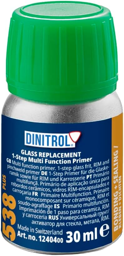 538 PLUS black 30ml Glass and Pinchweld Primer Bottle with Daubers