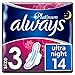 Produktbild Always Platinum Night T3 Damenbinden mit Flügeln, 14 Stück pro Packung, 2 Packungen