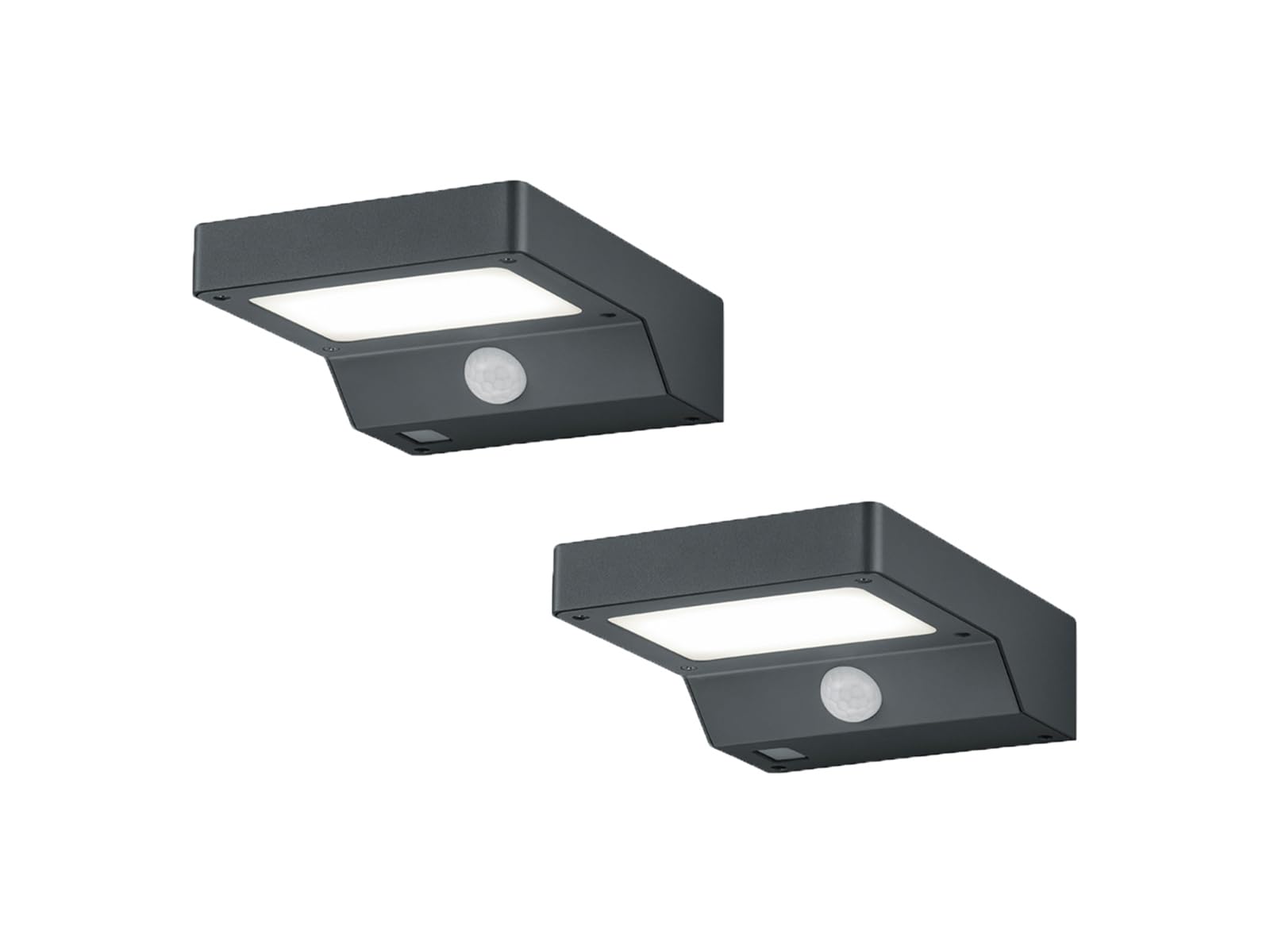 Zestaw 2 lamp solarnych na zewnątrz z czujnikiem ruchu, szerokość 12,5 cm