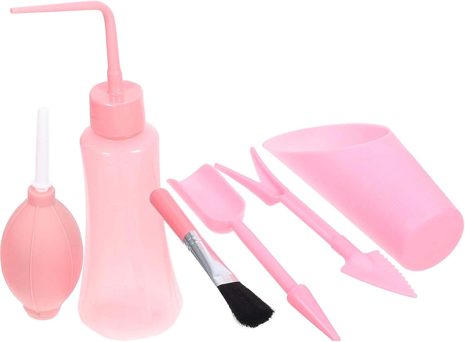 Portable Succulent Gardening Hand Tools Set with 250ml Watering Can, Mini Shovel, Transplanting Spoon, Soil Loosening Brush for Indoor Outdoor Planting and Succulent Care
