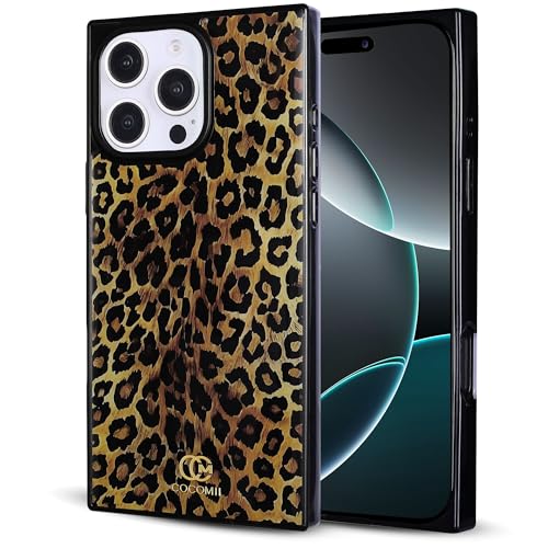 Image of COCOMII Rectangle for iPhone 16 Pro Max Case, Amber Leopard