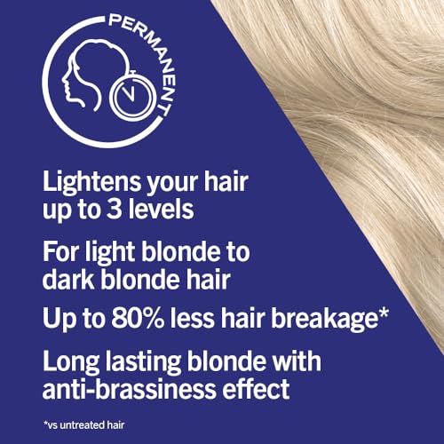 Schwarzkopf LIVE Intense Colour Frosty Blonde Permanent Hair Dye B11, Long Lasting Blonde Hair Colour for Up to 80% Less Hair Breakage, Hair Lightener with anti-brassiness effect