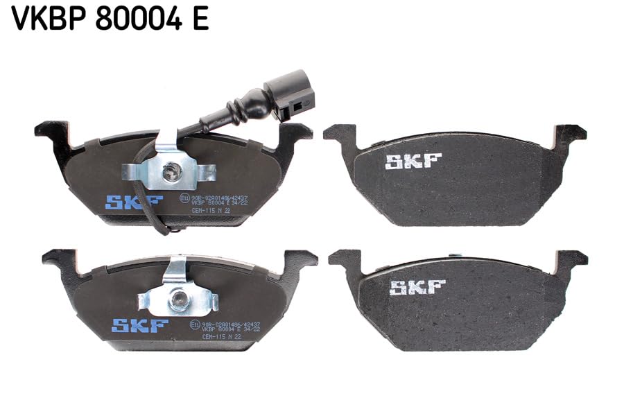 SKF Fren Balatası Ön Volkswagen Golf IV 1.4 16V 97-04, 1.6 97-05, 1.6 16V 00-05, 1.8 97-05, 2.0 98-04, 1.9 TDI 97-04, Golf V 1.4 16V 03-08, 1.6 04-08, 1.9 Dtı Vkbp 80004E - Vkbp 80004 E