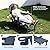 Mdeam 3-Level Adjustable Adirondack Chair with Retractable Ottoman, HDPE All-Weather Folding Fire Pit Chair with 2 Cup Holders, Outdoor Chair for Deck Patio Garden Backyard Lawn (Navy Blue)