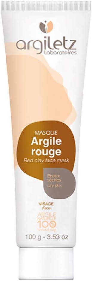 red clay face mask for sensitive skin 100g / 3.53 fl.oz. 100% sourced and produced in France. Finest grade of clay.
