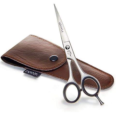 YUMAYA Profi Haarschere Silber | Extra scharfe Friseurschere - Präziser Schnitt | Rostfrei aus Edelstahl Cover