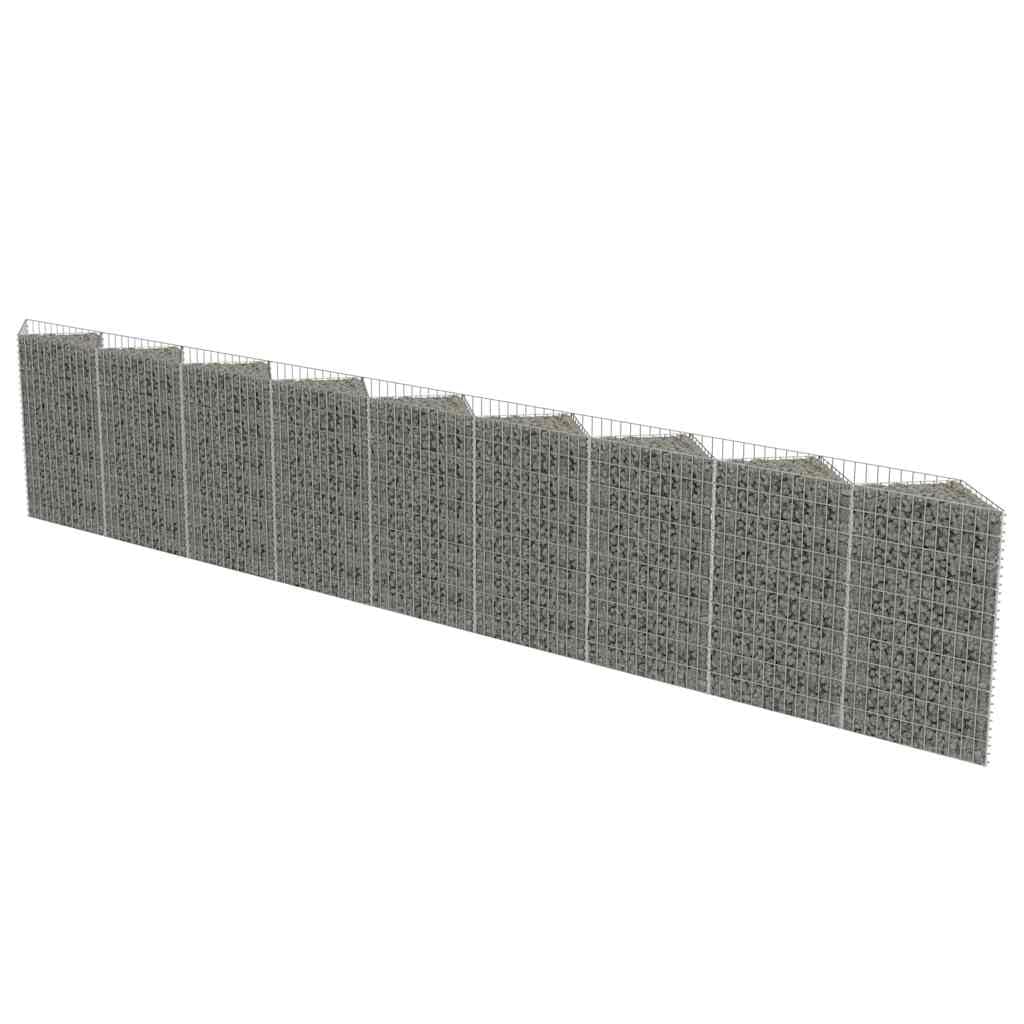 Yngbhfnop Silver Gabion Wall Galvanised Steel 630X30x100 Cm Heavy Duty Retaining Wall Basket For Garden Planter Erosion Control Landscape Design 3.5Mm Wire Mesh
