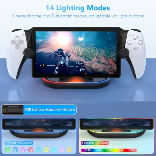 FASTSNAIL Charging Stand for PS Portal Compatible with Hard/Soft Cover, RGB Charge Station for TPU/EVA/Silicone Protective Case When Charging, Charge Holder for PlayStation 5 Portal (Black) - Image 5
