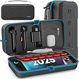 OIVO Carrying Case Compatible with 2025 Nintendo Switch, Portable Switch 2 Travel Carry Case Fit for Joy-Con 2 & Adapter, Hard Shell Protective Pouch Bag with 24 Game Slots, Blue