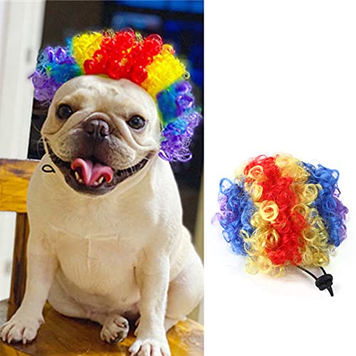 Pet Costumes Dog Cosplay Wig, Funny Headwear Apparel Toy, Cat Dress Up For Halloween, Christmas, Parties, Festivals, Dog Wigs For Small Medium And Large Sized Dogs (Color) #TOP3