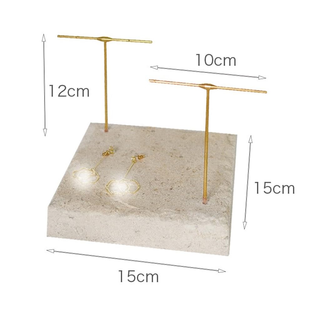 YCTTKDD Schmuckständer Marmor Schmuckständer Geometrischer Präsentationsständer Elegant