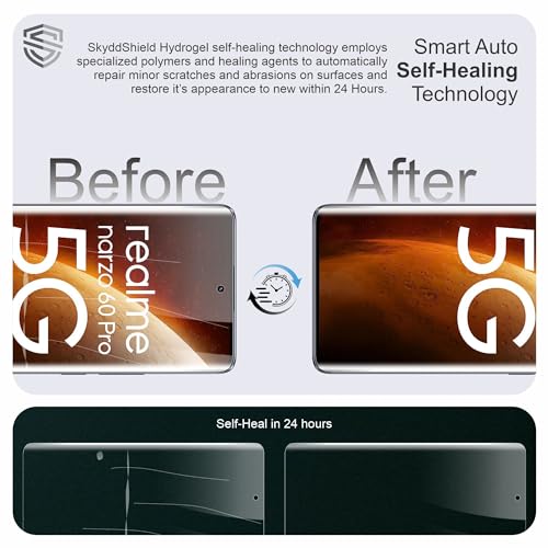 Image of TPU hydrogel Edge to Edge Screen Protector Guard For Realme Narzo 60 Pro (6.78 Inch) With Installation Kit | Fingerprint Compatible | Edge to Edge Coverage