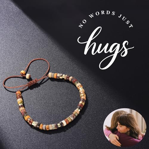 yupoxiu Inspirational Gifts Healing Natural Stone Bracelets - Thinking of You, Get Well Soon Encouragement Gifts Strength Bracelets for Women Friends Sister, Christmas Stocking Stuffers Thanksgiving Basket - Image 4