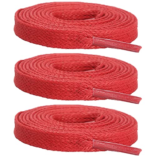 ZEVONDA Lacets Imperméables De 8 Mm, Chaussures De Randonnée Plates De Couleur, Baskets, Lacets De Bottes Martin,Rouge/120Cm Cover