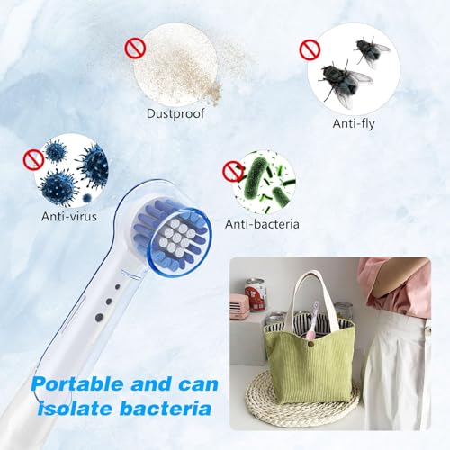 Dazkzooy Zahnbürsten Schutzkappe - 8er Set Abdeckungen für Elektrische Zahnbürstenköpfe, Reise Etui Schutzhülle – Bild 5