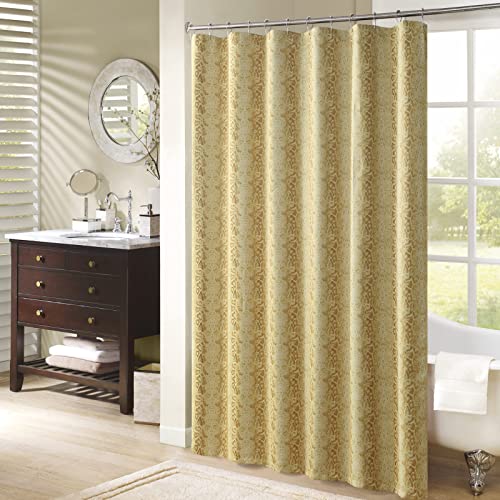 Bestripes Long Shower Curtain Gold Shower Curtains For Bathroom Snakeskin Printed Soft Fabric Waterproof Bath Curtains, Wrinkle Free, Machine Washable, 72" W X 78" H #TOP1