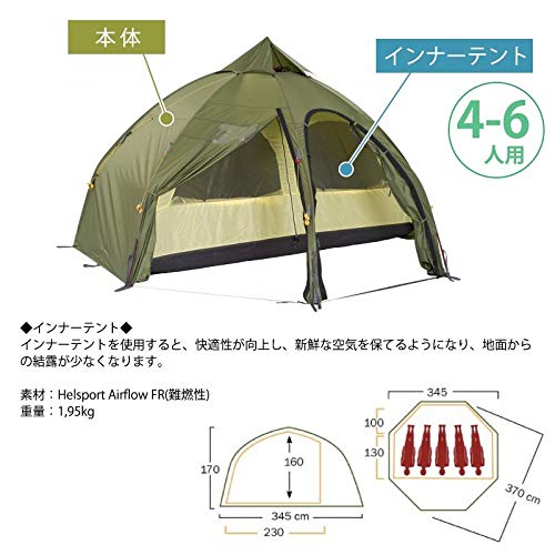 HILLEBERG - ヘルスポート　バランゲルドーム4-6 インナー・フロアーフルセット Amazon.co.jp: HELSPORT（ヘルスポート）【フルセット】Varanger