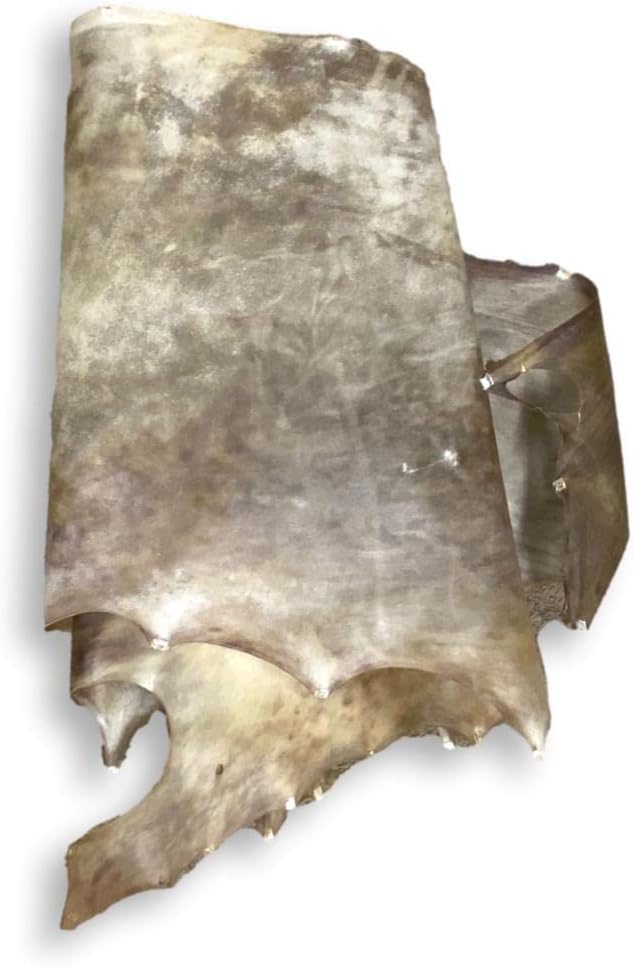 Cow Rawhide Hide Dehaired Leather Cow Skin for Leather Craft Projects - Large 5 to 6 oz