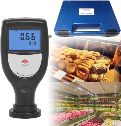 Medidor de actividad de agua de bolsillo para pruebas de alimentos, analizador de agua con pantalla LED para granos y frutas, probador portátil preciso para medir la humedad