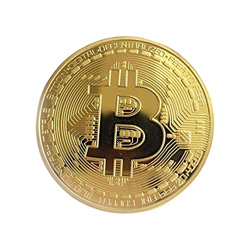 10 pcs bitcoin coin souvenir with coin case physical bitcoin collection gold plated bitcoin for commemoration crypto currency coin btc for gift gold bitcoin tokens