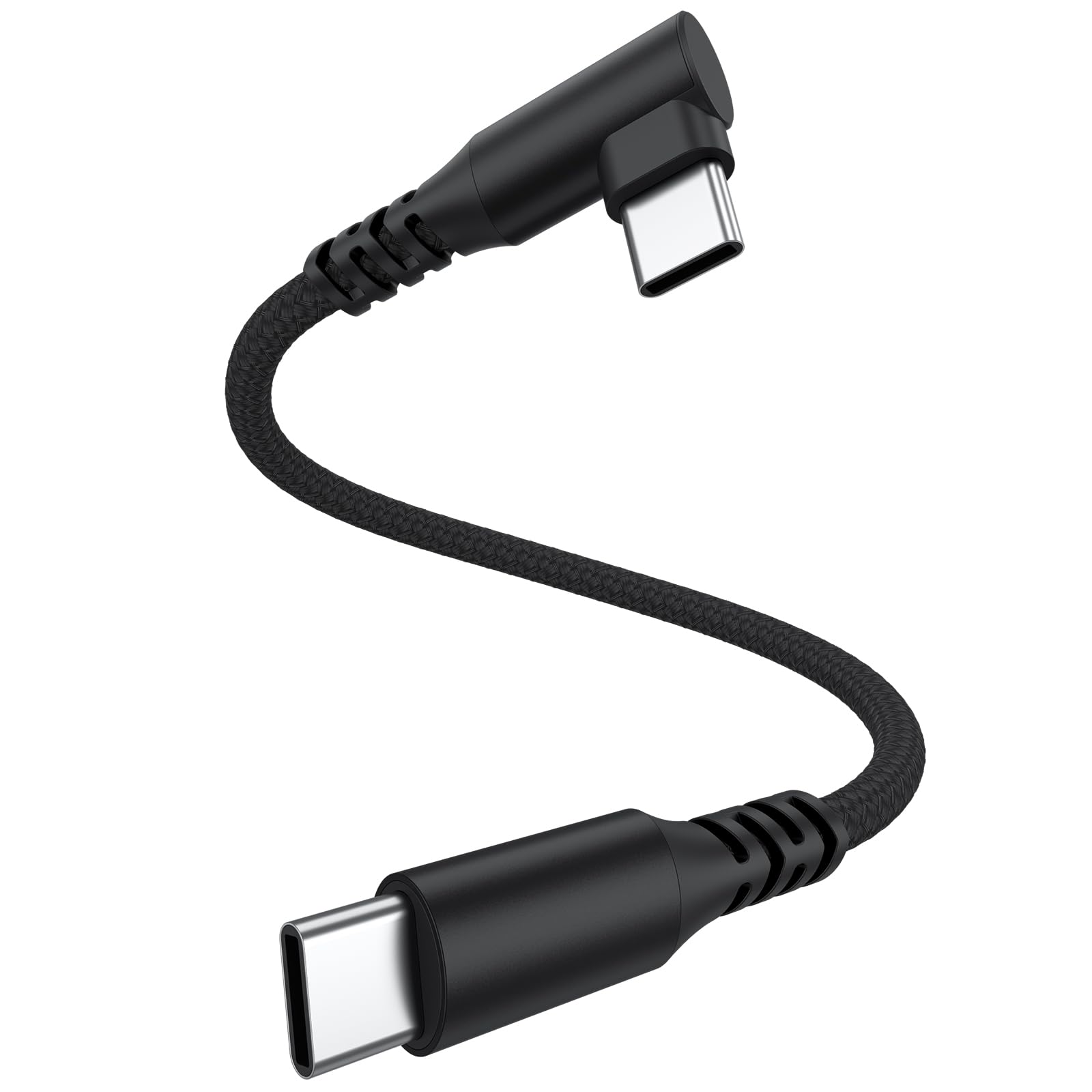 Meliya USB C to USB C Cable Short 30CM,Type C to Type C Cable Right Angle 60W Type C Charger Lead Fast Charging for iPhone 15/15 Pro Max,Samsung Galaxy S23,Pad Pro,Air,Huawei P40/Mate 60,Pixel-image-35
