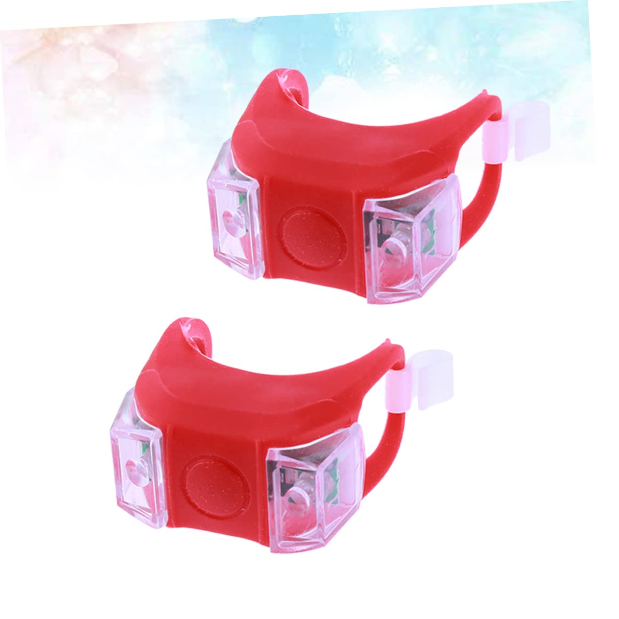 ifundom 4Pcs LED Bike Tail Light High Brightness Cycle Lights with Flash Modes for Night Safety Easy Mounting Seatpost and Handlebar Cool Alien Design