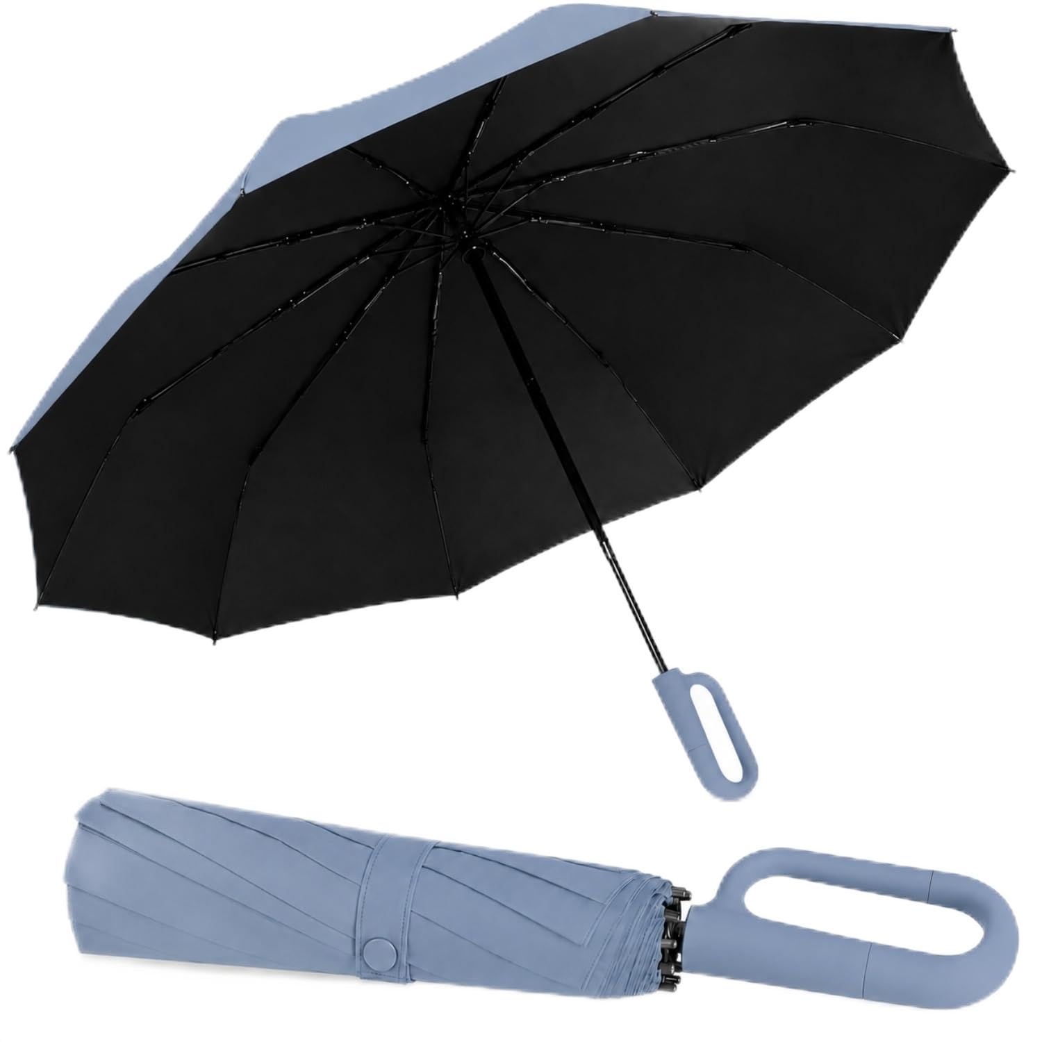 14 INCH Ring Buckle Umbrella, Sturdy Windproof, Travel Portable, Windproof Reverse Automatic Umbrellas, Compact Folding Travel Umbrella.-image-15