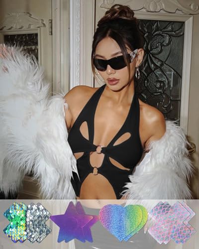 Image of CICKEE Pasties Rave Pack - 15 Pairs Nipple Covers Stickers - Disposable Sticky Breast Petals