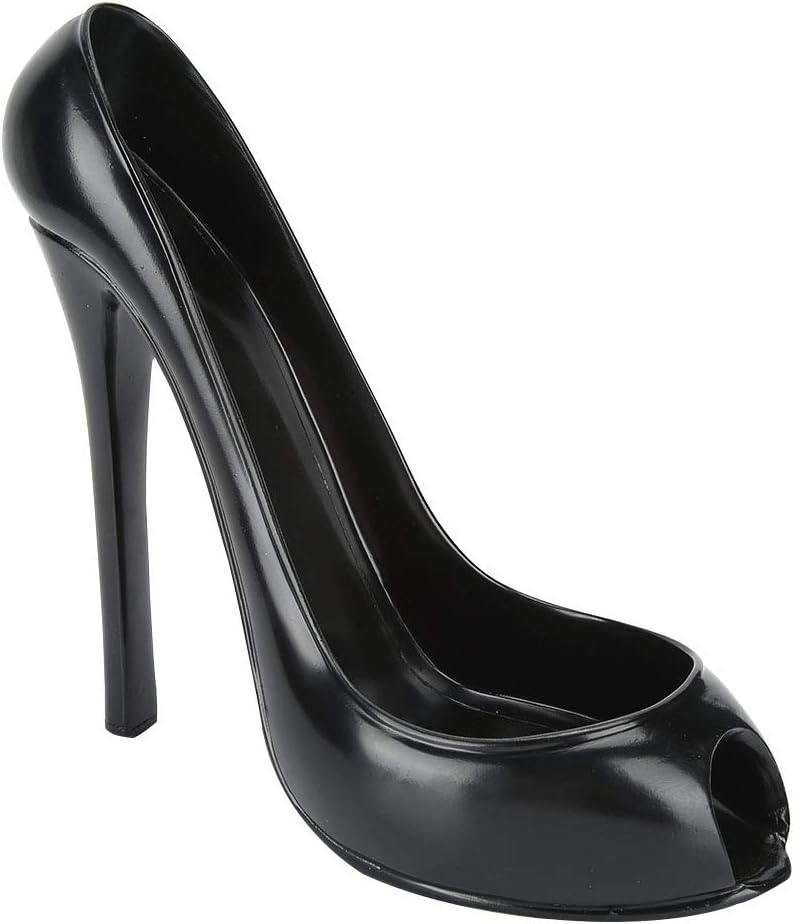 High Heel Wine Holder, Black High Heel Shaped Wine Bottle Holder Shoe Shape Wine Rack Wine Bottle Holder Display Stand for Wedding Party Home Decor