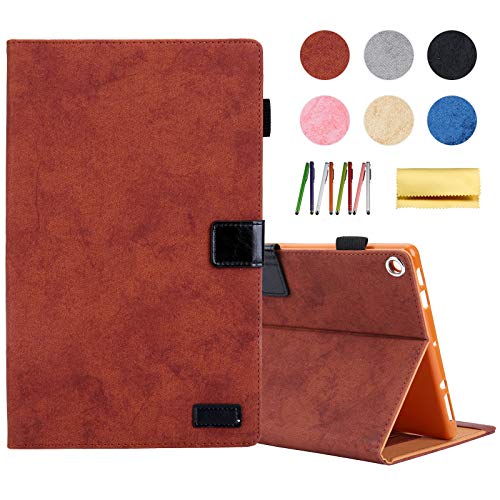 Smart Case for Fire HD 8 (8th/7th/6th Generation-Old Model), Techcircle Soft PU Leather Magnetic Flip [Auto Wake Sleep] Wallet Cover for Kindle Fire HD 8-inch Tablet (2018/2017/2016 Release), Brown